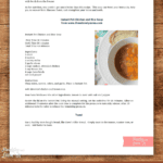 free printable dinner recipe healthy