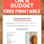 healthy dinner on a budget free printable