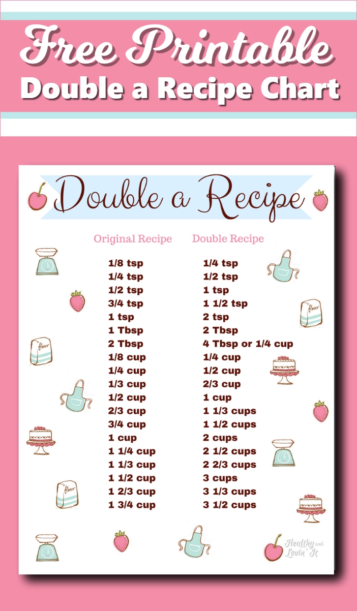 how to double a recipe printable