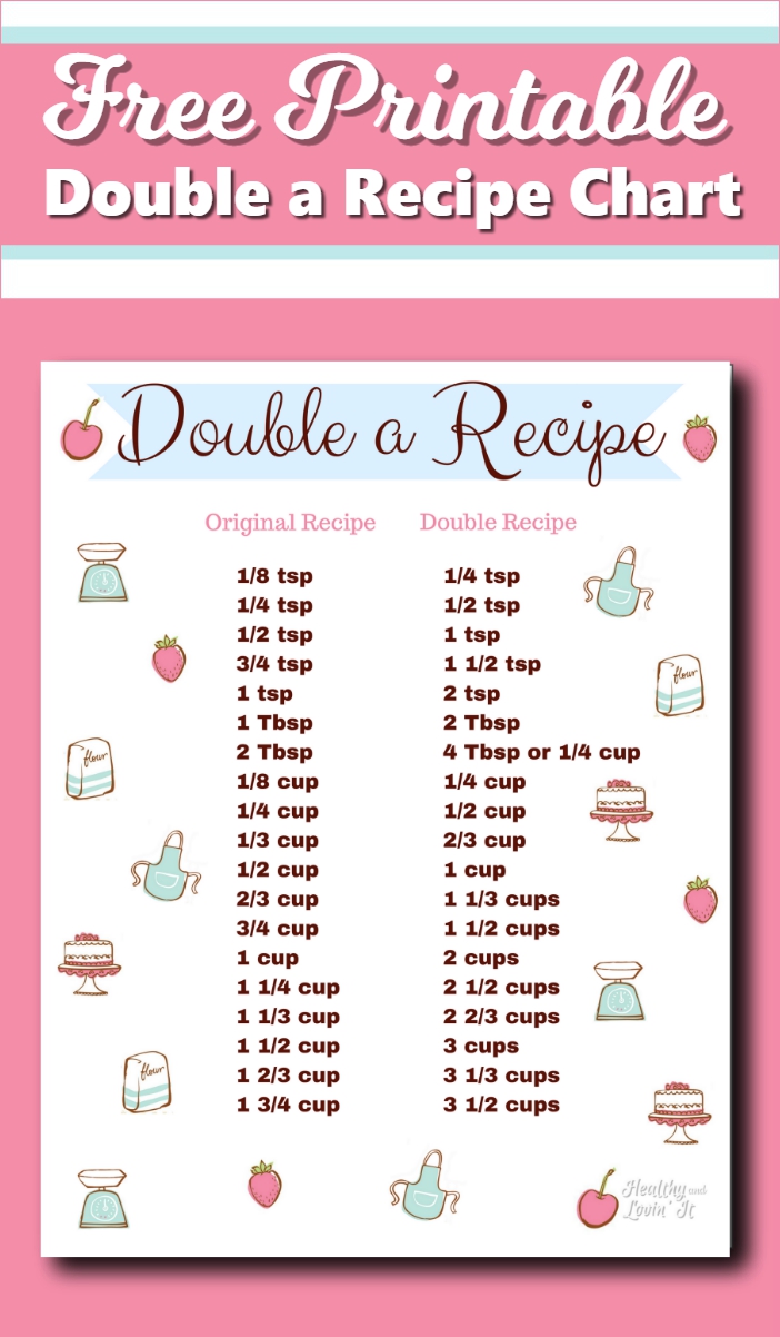 How To Double A Recipe Chart