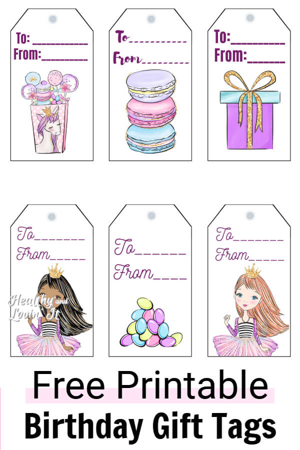 birthday gift tags