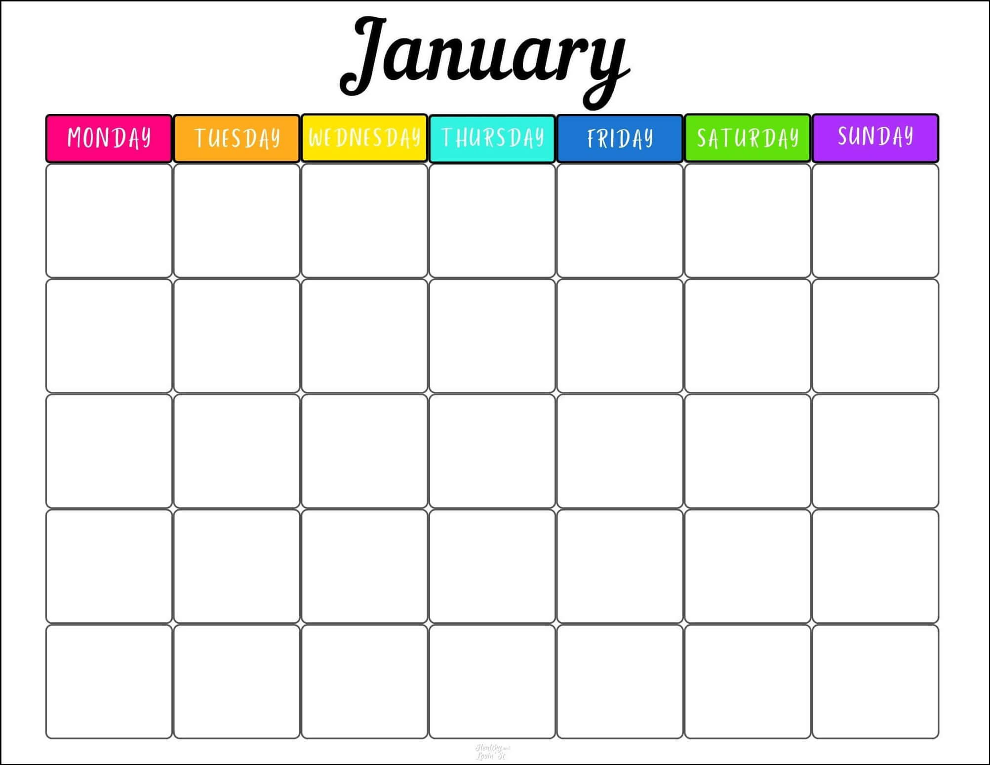 Free Printable Monthly Schedule TemplateTwo Cute Designs!