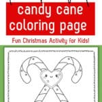 candy cane coloring page preschool