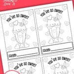 childrens valentine cards to color