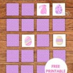 easter egg memory game free printables