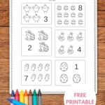 count and color easter math worksheet