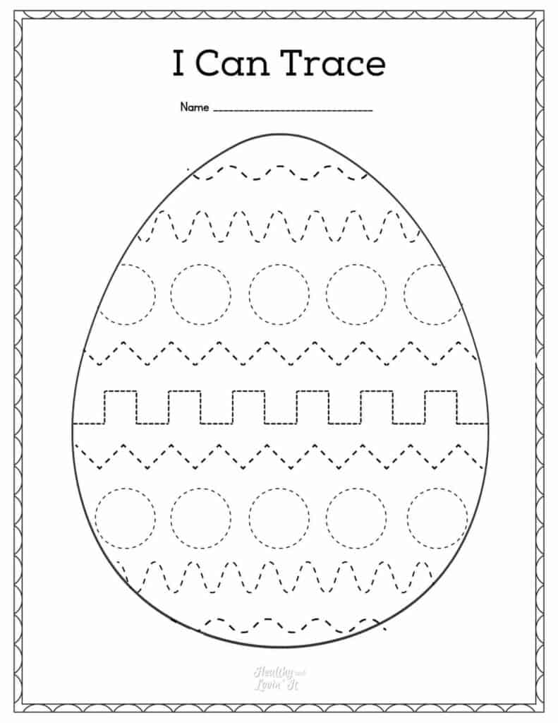 Easter Tracing Worksheets – Free Pre Writing Worksheets PDF
