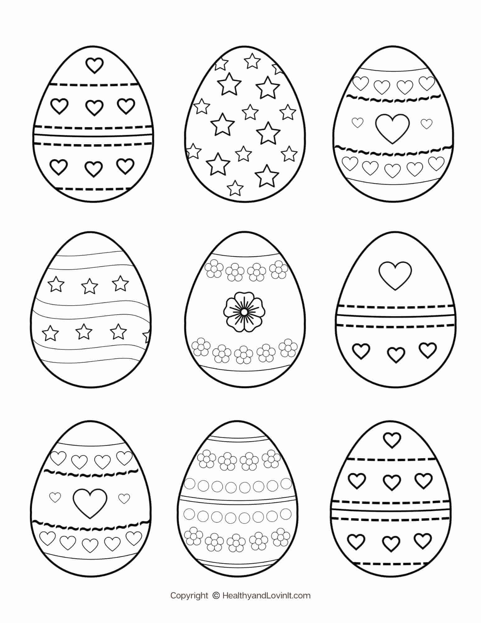 Easter Egg Coloring Pages and Templates Fun for Kids and Adults