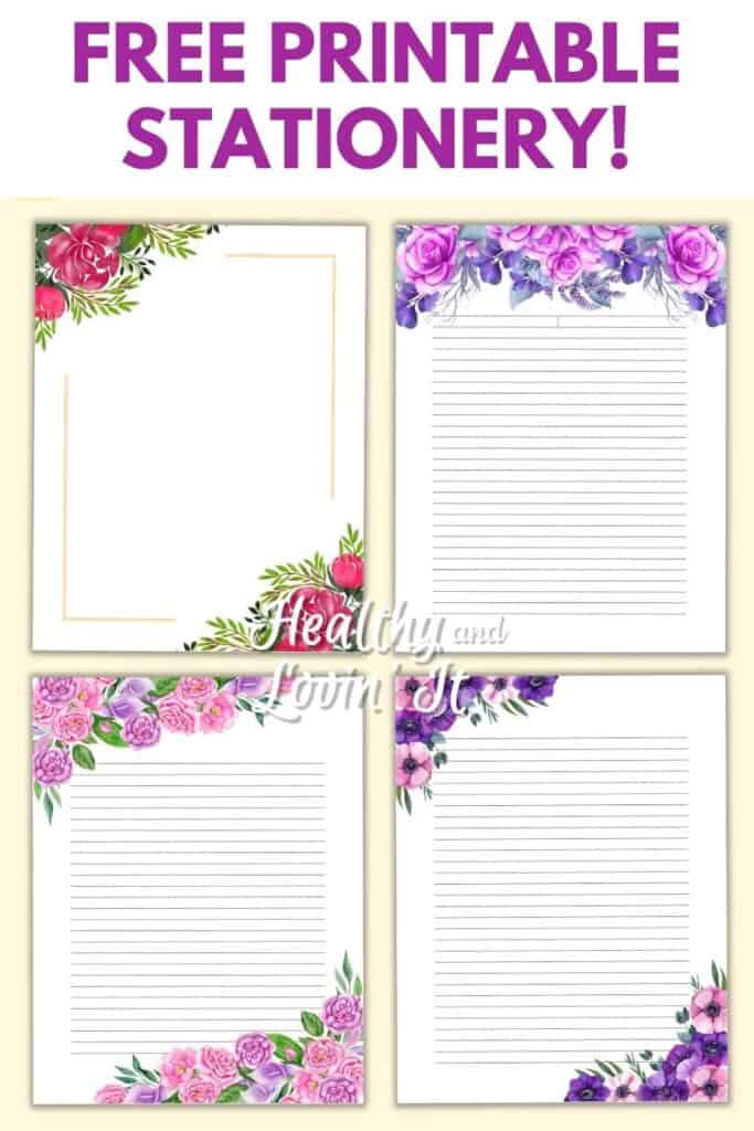Printable Letter Paper - Lots of Free Printable Floral Stationery! -  Healthy and Lovin' It