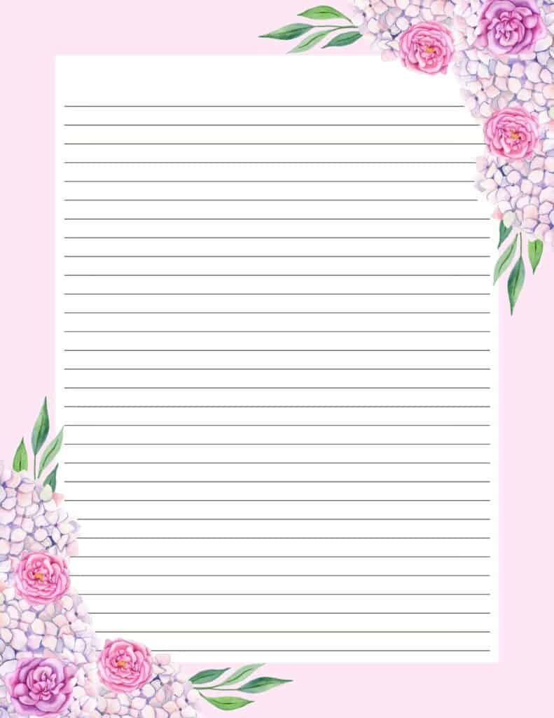 free spring stationery template