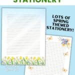 free printable spring stationery