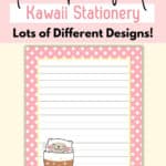 free printable kawaii stationery