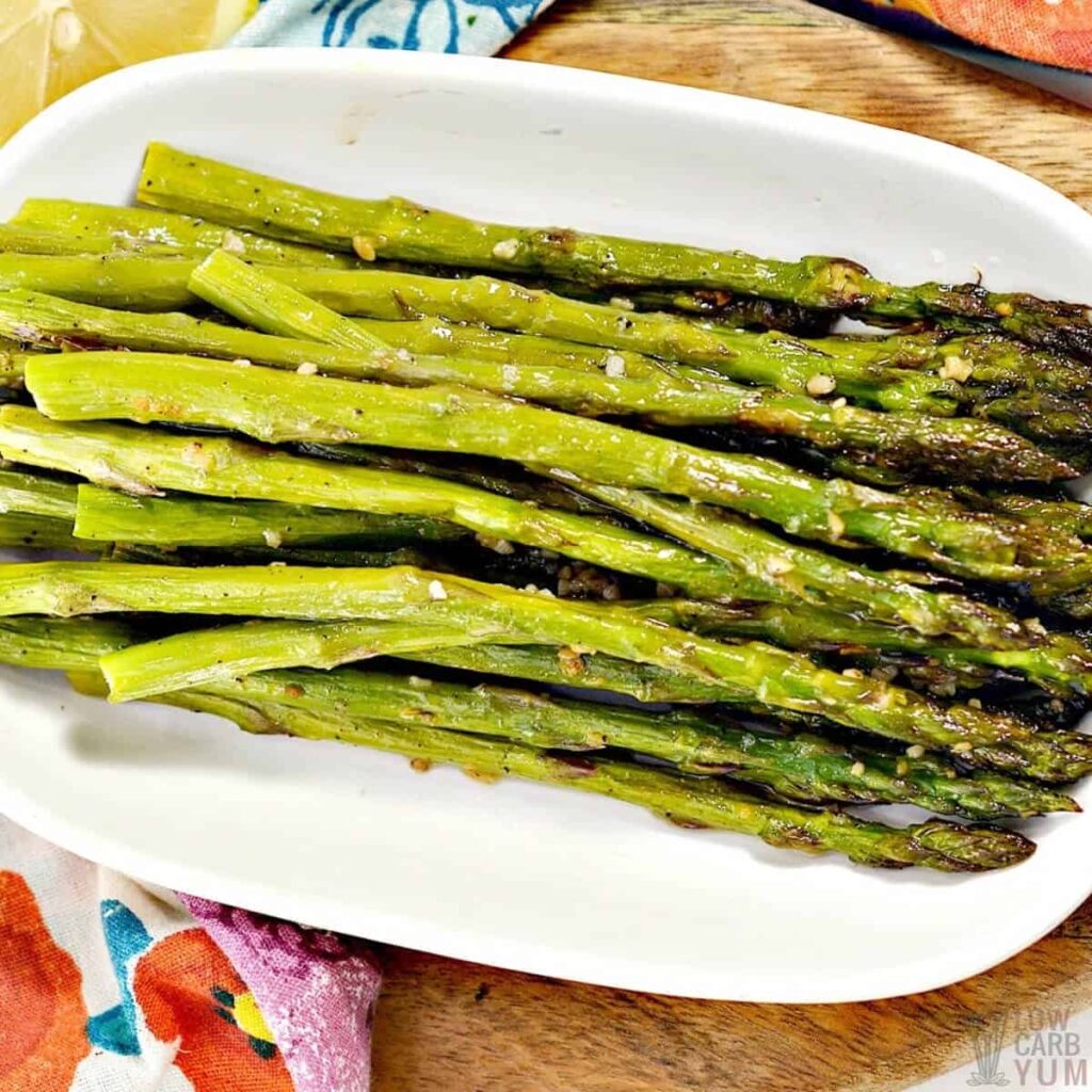 healthy Christmas side dish with asparagus