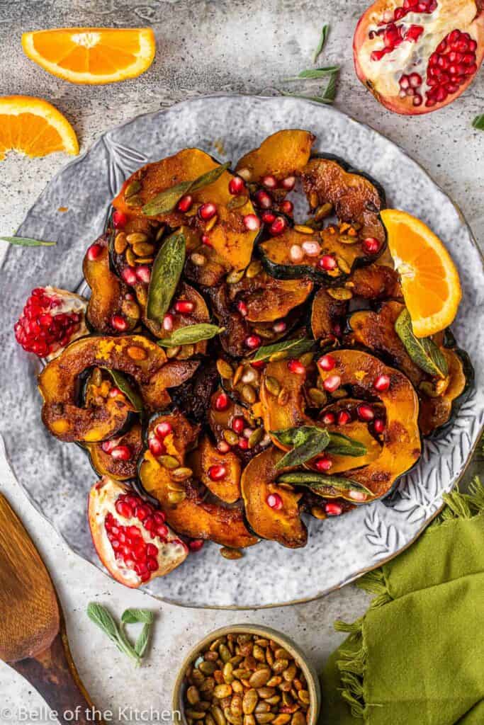 healthy Christmas side dish recipe with acorn squash