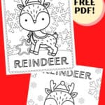 reindeer coloring sheets