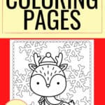reindeer coloring pages large