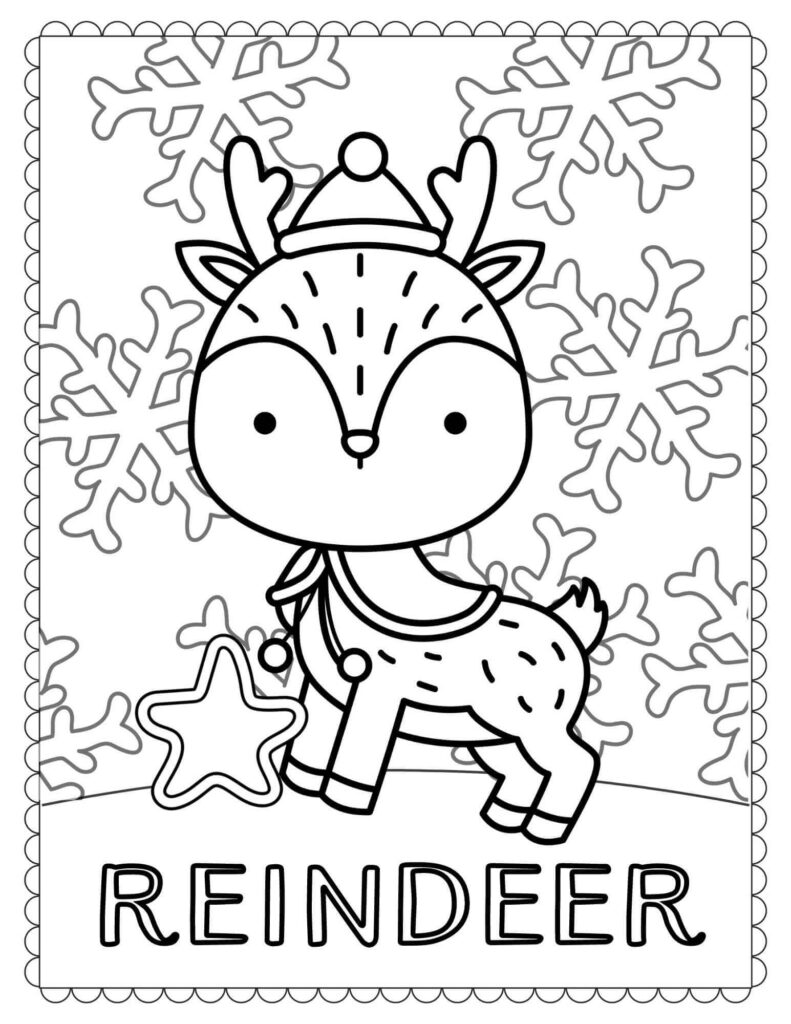 free printable reindeer coloring pages