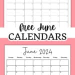 free June calendars pdf