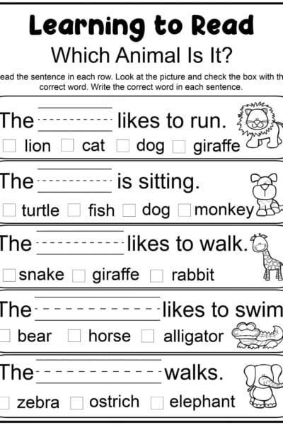 reading worksheets first grade kindergarten homeschool